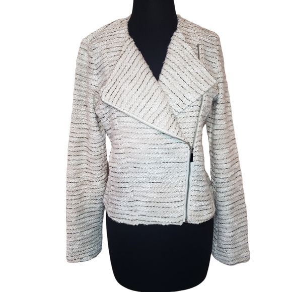 bagatelle Jackets & Blazers - Bagatelle Collection Asymmetrical Side Zip Cropped Moto Blazer, Size Small